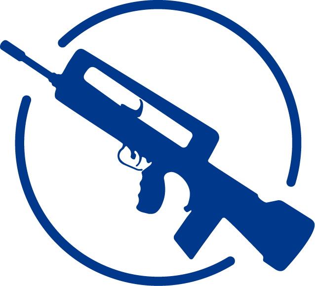 Pictogramme tir aux armes réglementaires